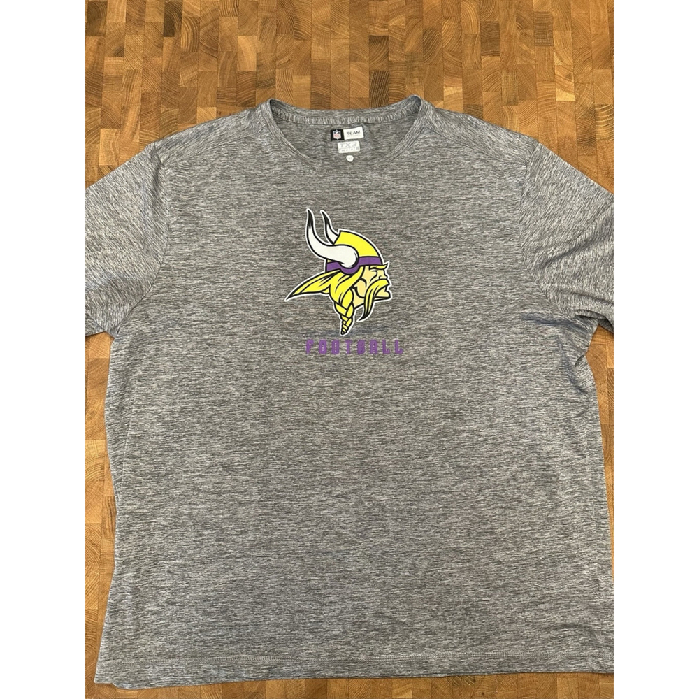 Minnesota Vikings TX3 Cool NFL Team Apparel Mens T-Shirt Gray Space Dye Tee 2XL